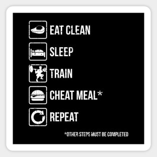 Eat Clean, Sleep, Train, Cheat Meal, Repeat Sticker